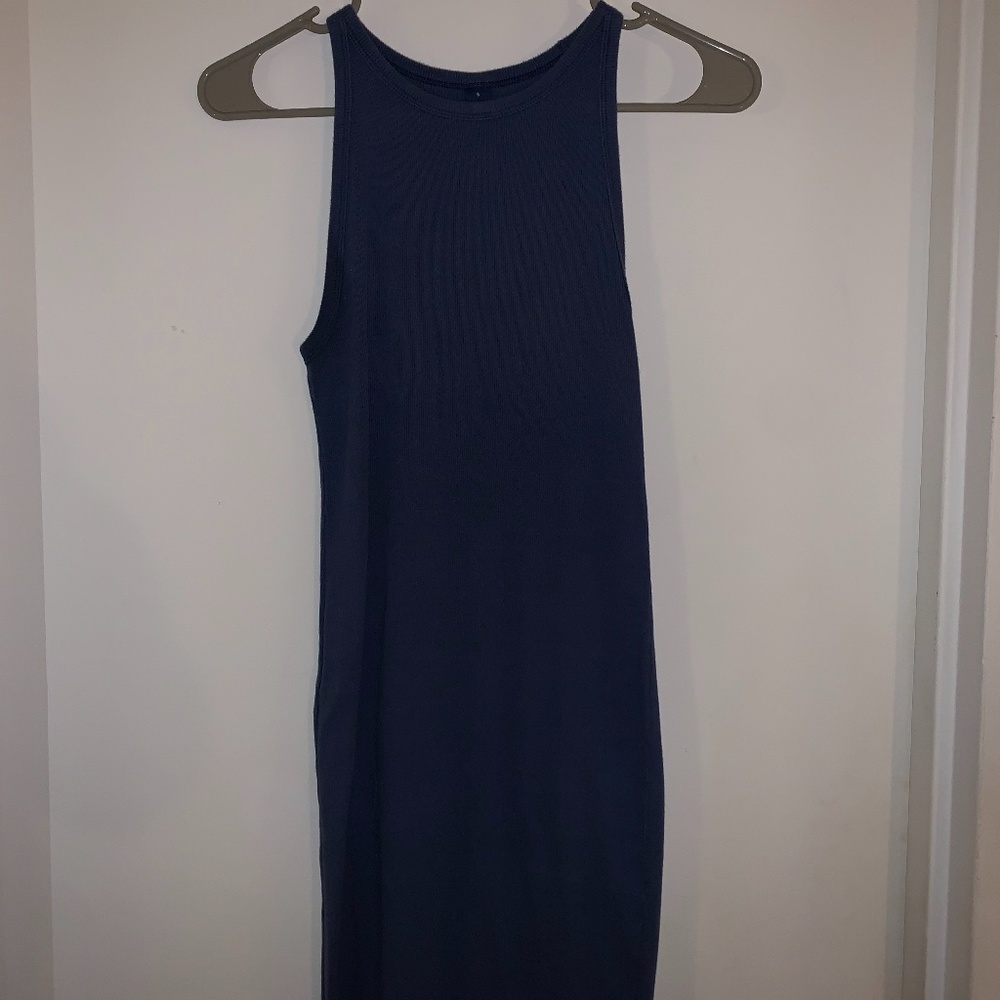 Dark blue mid dress